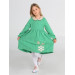 Snowflake Green Baby Collar Girl Dress