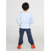 Blue Striped Boy Trousers Set
