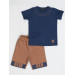 Newgen Brown Shorts Tshirt Set