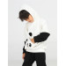 Panda Unisex Cream Sweatshirt With Mobile Bag