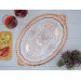 Copper Oval Serving Tray, White, Set Of Two