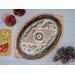 Copper Oval Serving Tray, Colorful, Set Of Two