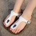 White Nubuck Flip Flops