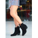 Black Suede Heeled Boots