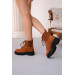 Tan Suede Lace-Up Boots