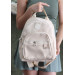 Beige Satin Backpack