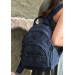 Navy Blue Satin Backpack