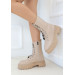 Nude Skin Lace Up Boots