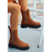 Tan Suede Heeled Boots