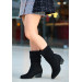 Black Suede Heeled Boots