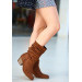 Tan Suede Heeled Boots