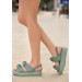 Mint Green Skin Sandals