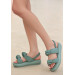 Mint Green Skin Sandals