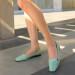 Elha Green Patent Leather Ballerina Shoes