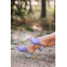 Lilac Knitted Heeled Slippers