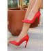 Red Skin Stiletto Shoes