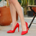 Red Skin Stiletto Shoes