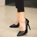 Black Leather Stiletto Shoes