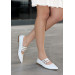 White Patent Leather Ballerina Shoes