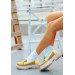 Mustard Suede Ballerina Shoes