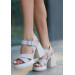 Beige Skin Heeled Sandals