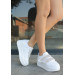 White Leather Velcro Sneakers