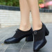 Navy Blue Skin High Heel Shoes