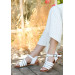 White Leather Sandals