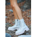 Skin Tone Lace Up Boots