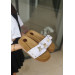 White Satin Teddy Bear Slippers