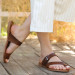 Tan Leather Flip Flops