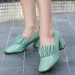 Green Patent Leather High Heel Shoes