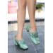 Green Patent Leather High Heel Shoes