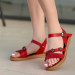 Red Leather Sandals