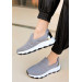 Grey Stretch Sneakers