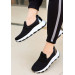 Black Stretch Sneakers