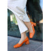 Orange Skin High Heels