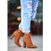 Tan Suede Heeled Boots