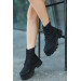 Black Leather Lace Up Boots