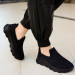 Black Stretch Black Soled Sneakers