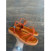 Orange Skin Beaded Sandals