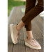 Nude Skin Lace-Up Sneakers