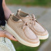 Nude Skin Lace-Up Sneakers