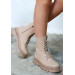 Nude Skin Lace Up Boots