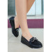 Black Patent Leather Ballerina Shoes