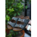 Gray Nubuck Slippers