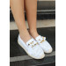 White Leather Ballerina Shoes