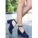 Navy Blue Suede Shoes