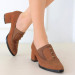 Tan Suede Heeled Shoes