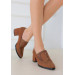 Tan Suede Heeled Shoes